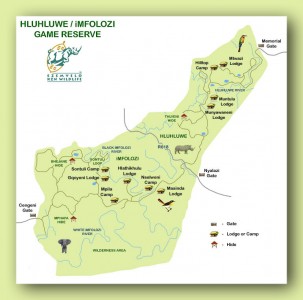 hluhluwe game reserve map