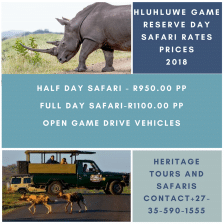 Hluhluwe Game Reserve Gate Opening Times 2018