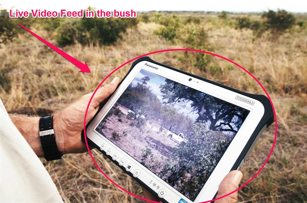 Video in the bush. Photo Connected Conservation