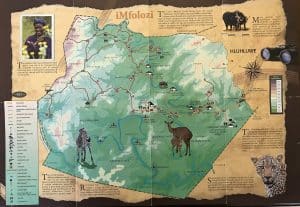 Hluhluwe game reserve map
